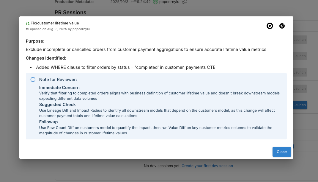 AI assistant summary