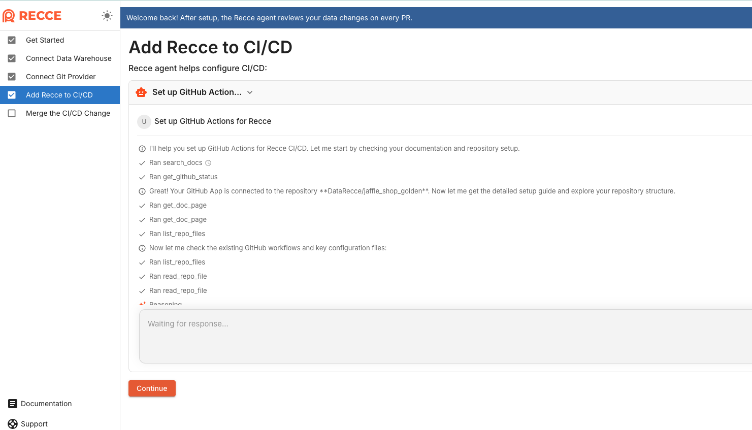 Web Agent analyzing GitHub Actions workflow